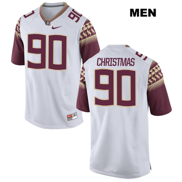 Men's NCAA Nike Florida State Seminoles #90 Demarcus Christmas College White Stitched Authentic Football Jersey EJQ6669QT